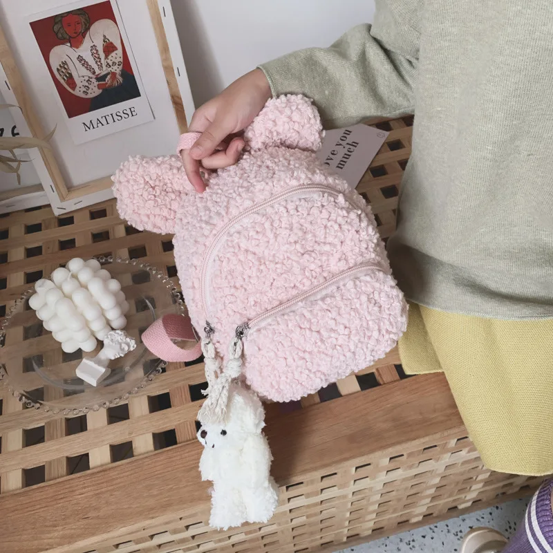 Kawaii плюшевый рюкзак для мальчиков и девочек с рисунком кролика, медведя, сумки для детей, милые школьные сумки, мягкие рюкзаки для малышей, новые