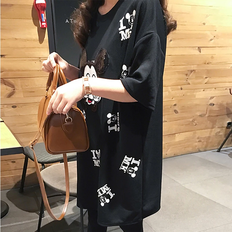 Футболка для подиума с мультяшной мышкой повседневная женская футболка коротким