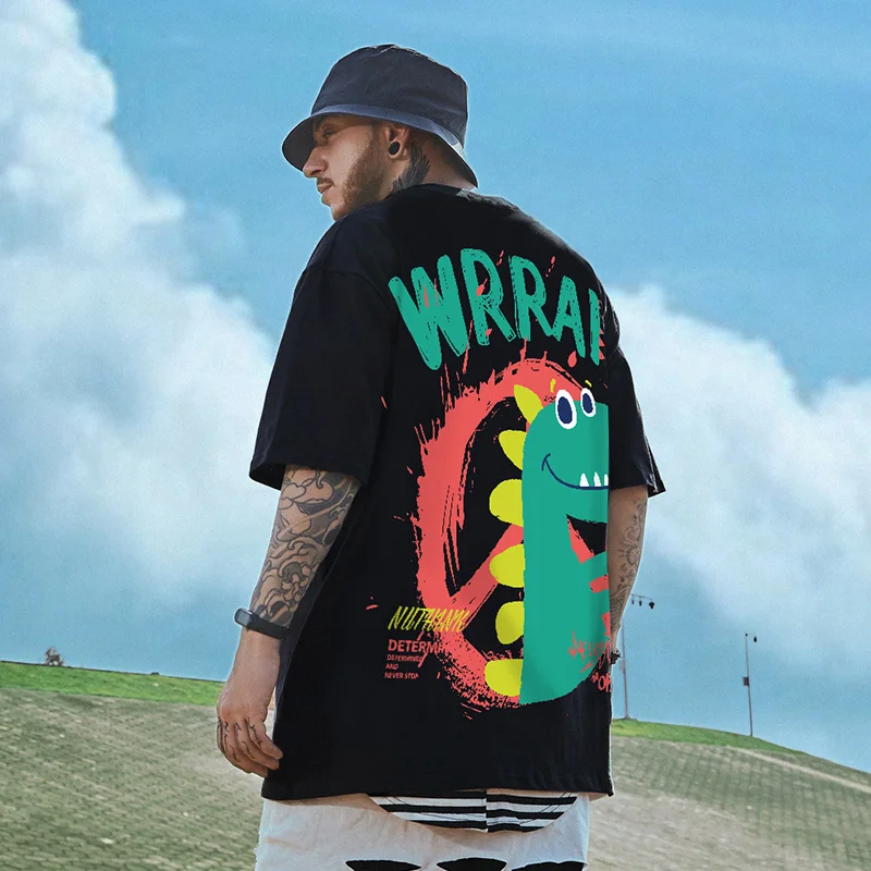 

Мужская Повседневная футболка из хлопка, с коротким рукавом, в стиле хип-хоп