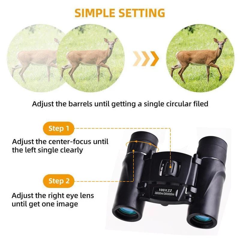 100x22 Professional HD Telescope 30000m Phone Binoculars High Magnification BAK4 Micro Night Vision for Camping | Инструменты