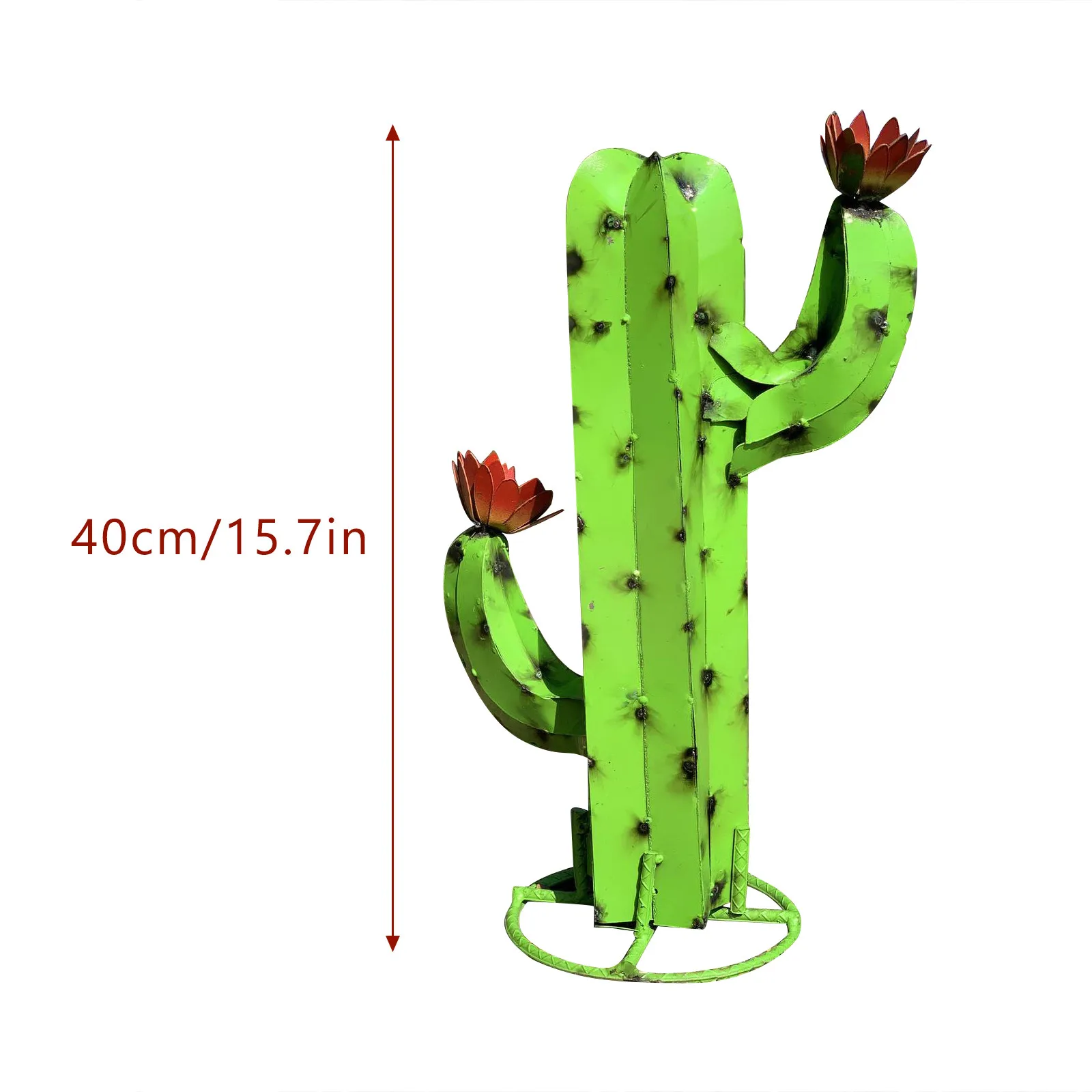 

Metal Art Metal Cactus Sculpture Mexican Cactus Figurines Garden Lawn Yard Sculptures Outdoor Courtyard Decoration Home Decor