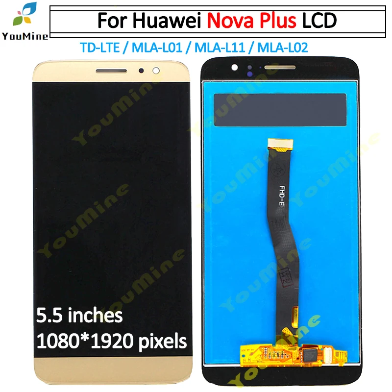 Для Huawei Nova Plus TD-LTE MLA-L11 MLA-L02 ЖК-дисплей кодирующий преобразователь сенсорного