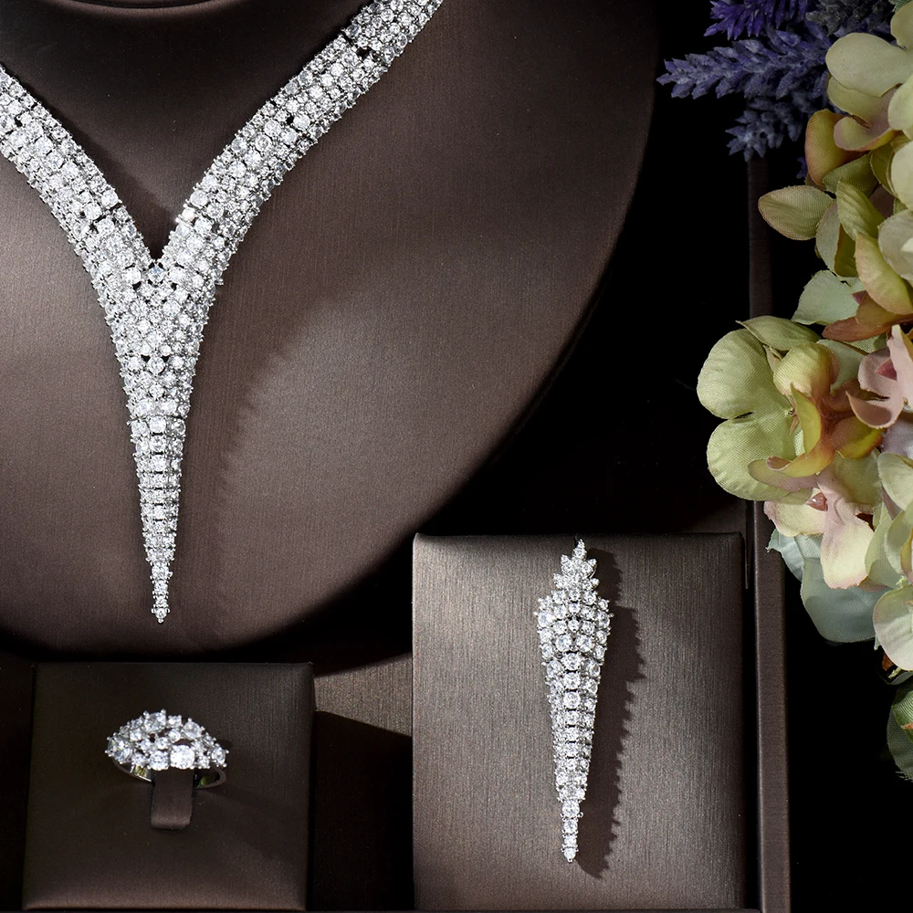 Роскошный Искрящийся блестящий комплект из сережек-капелек с кубическим