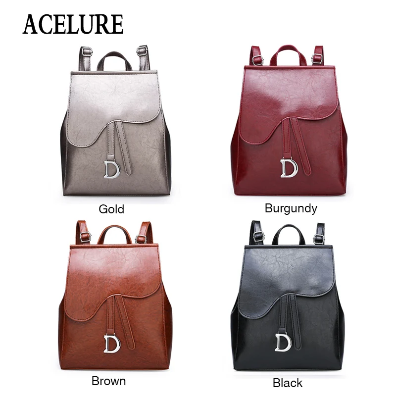 ACELURE, женские кожаные рюкзаки, женская сумка на плечо, Sac A Dos, женский рюкзак, винтажные школьные сумки для девочек, для путешествий, Новинка