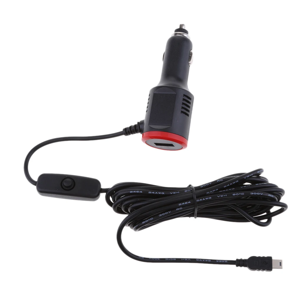 Зарядное устройство USB 5V3A кабель для быстрой зарядки GPS DVR зарядка автомобиля
