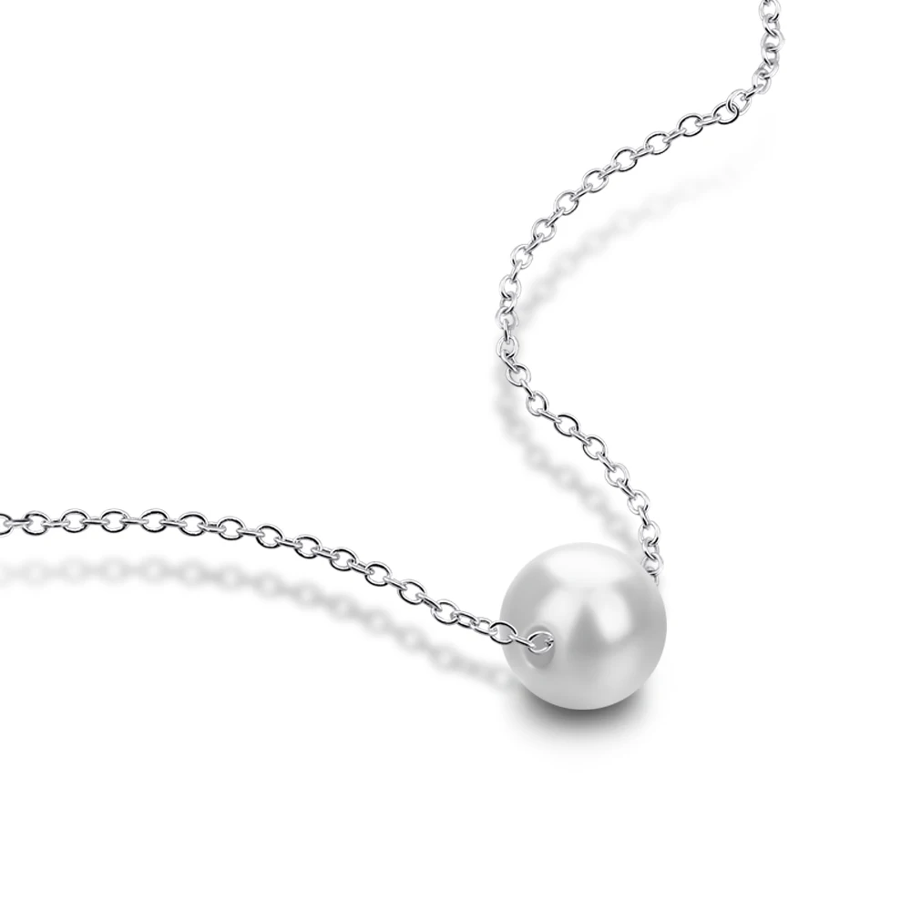 Новинка хит Высококачественная одинарная цепочка с жемчужным кулоном