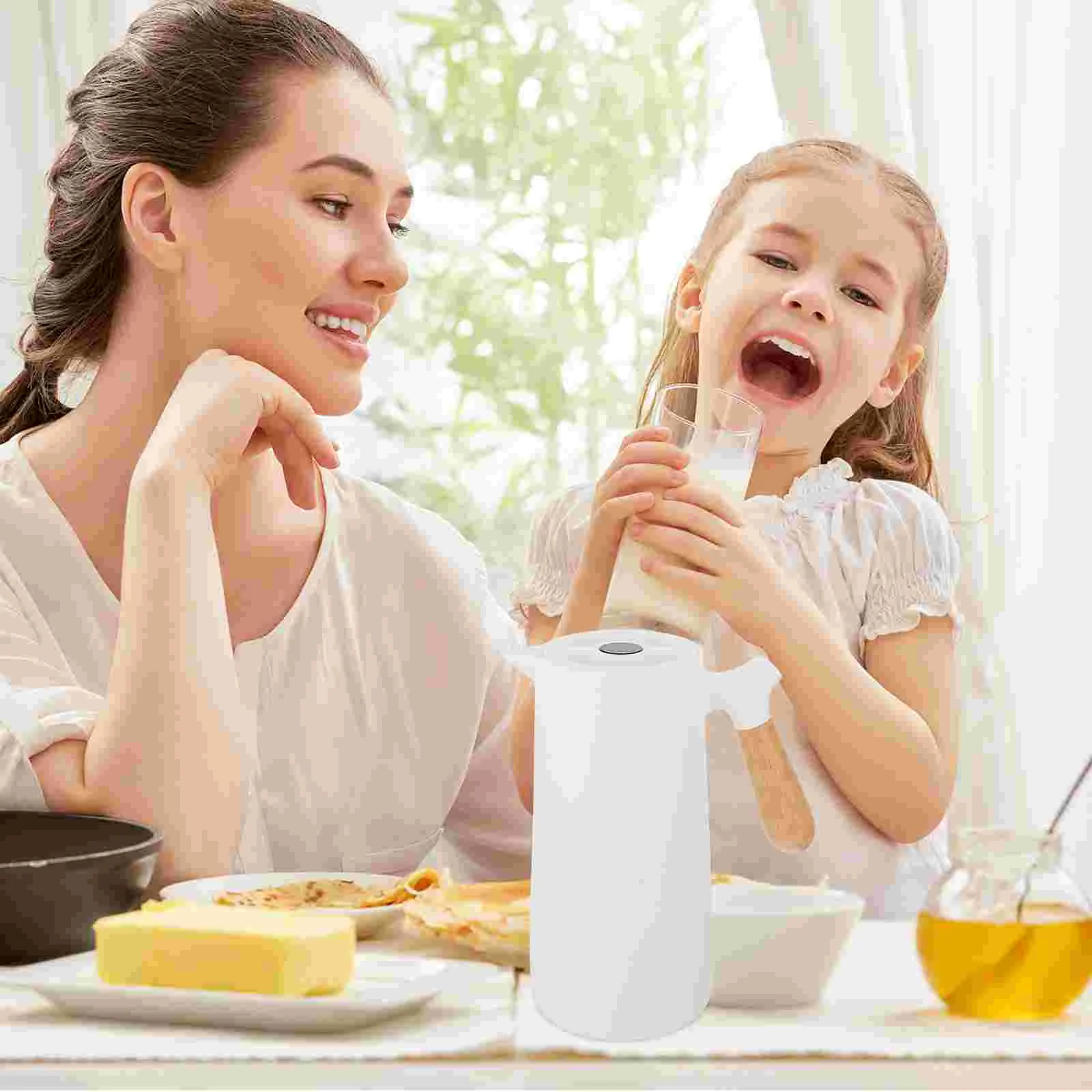 

1Pc Thermal Water Carafe Glass Liner Double Walled Insulated Pot Coffee Pot