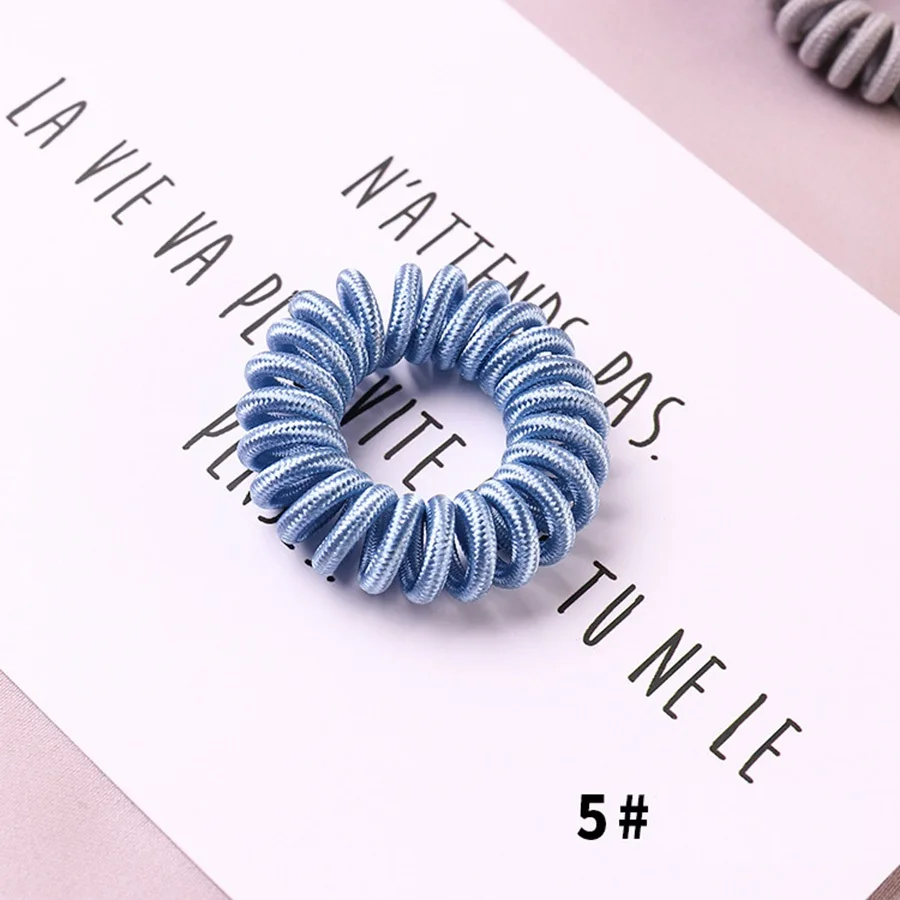 5 Blue Gray 2 шт. Модные женские тканевые художественные эластичные резинки для волос, высокие эластичные не поврежденные волосы - Цвет: 5 Blue Gray