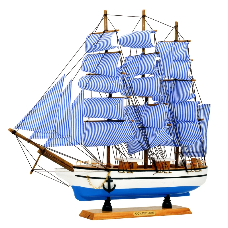Luckk роскошная деревянная модель парусной лодки 50 см парусный спорт корабля