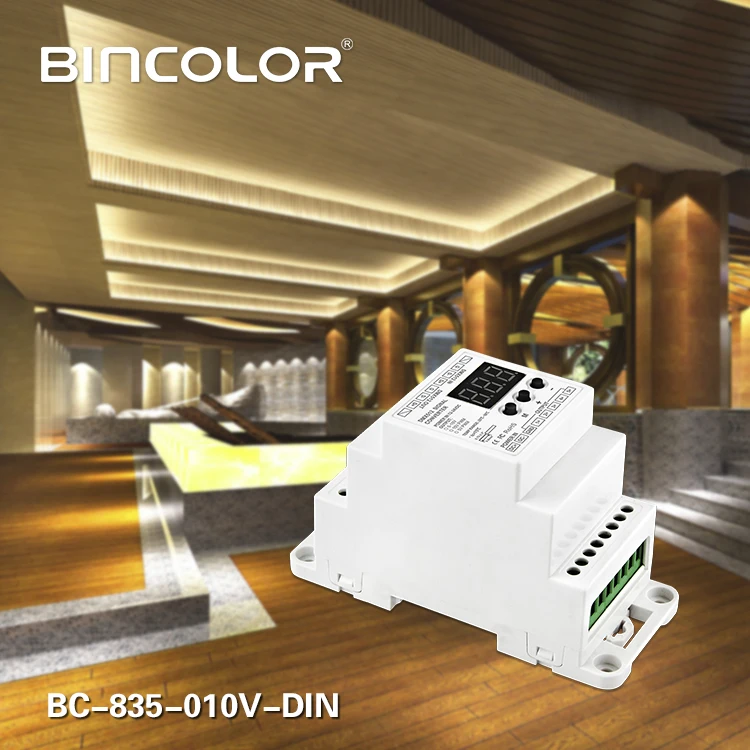 12В 24В 5CH led Din рейка DMX512/90 сигнал до 0 10 В или ШИМ в 5 преобразователь сигнала DMX512