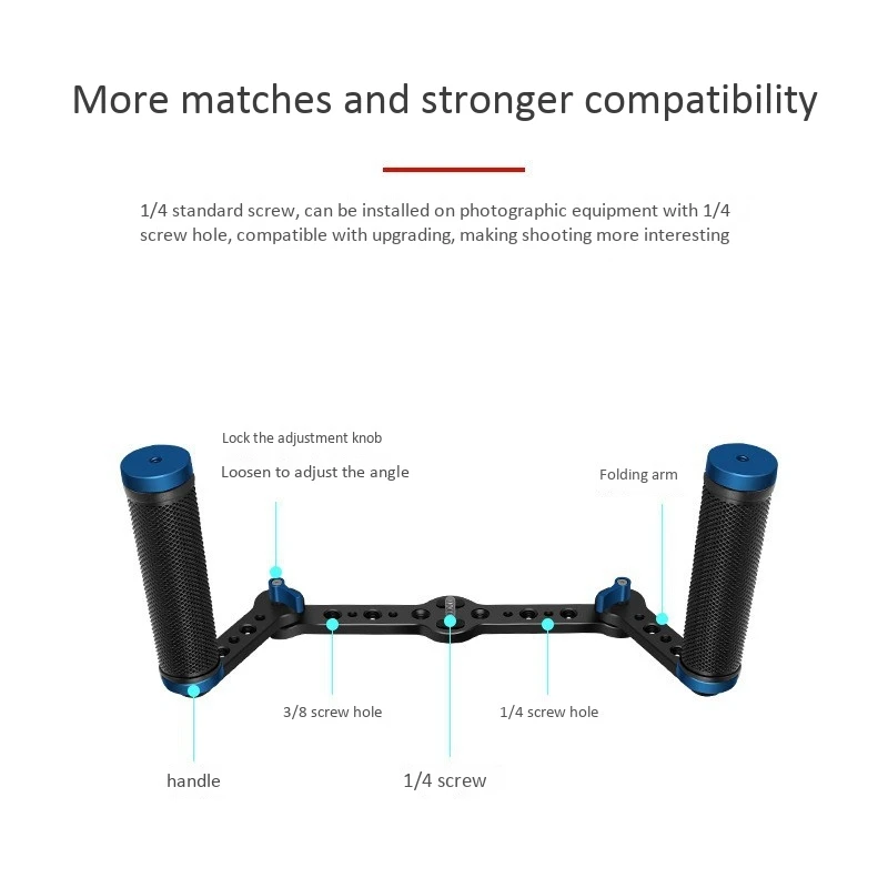 

Dual Handle Grip Camera Stabilizer Three-Axis Gimbal Photography Accessories Support Multi-Angle Conversion