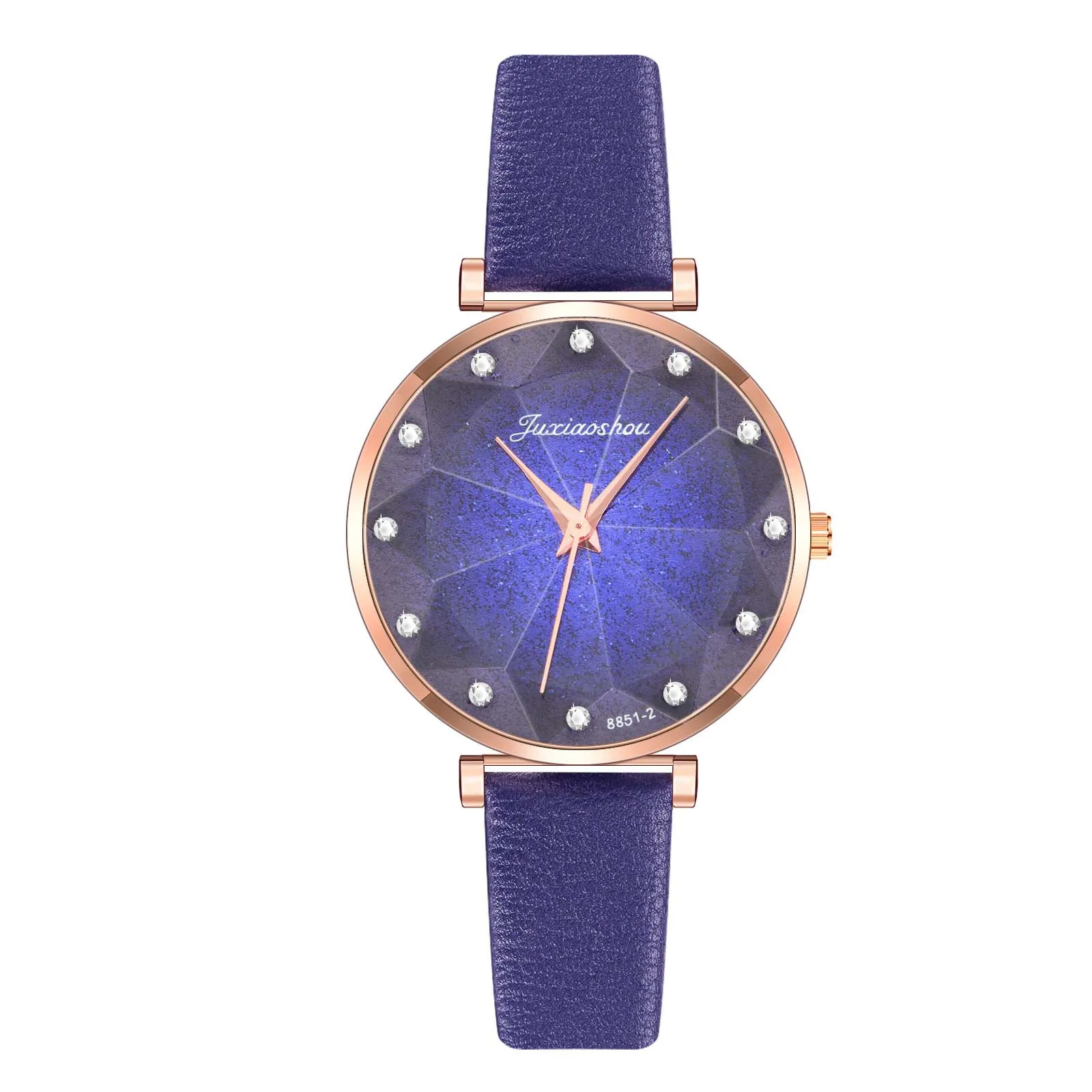 

Luxury Fashion Women Quartz Watches Clock Leather Strap Starry Sky Dial Casual Wristwatch для женин кваѬеве ас W1