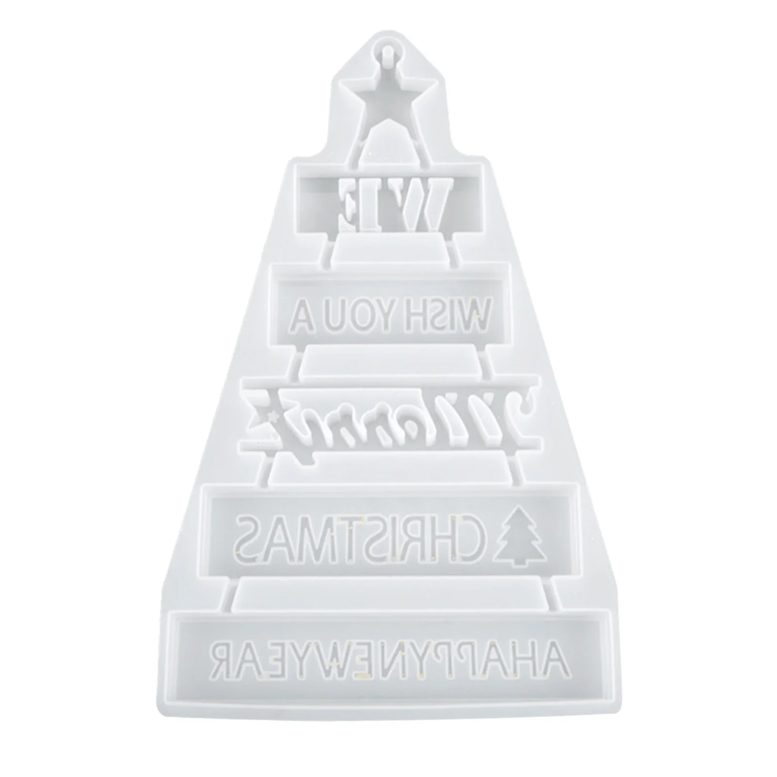 

Holiday Gift Party Ornament Christmas Wish DIY Home Decor Epoxy Resin Mold Jewelry Making Crystal Casting Non Stick Tree Hanging