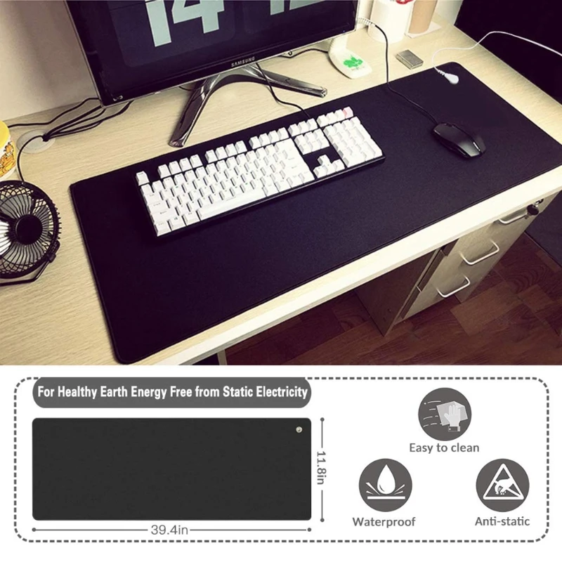 

Q1QD Earthing Universal Grounding Mat Computer Mouse Mats Radiation Protection