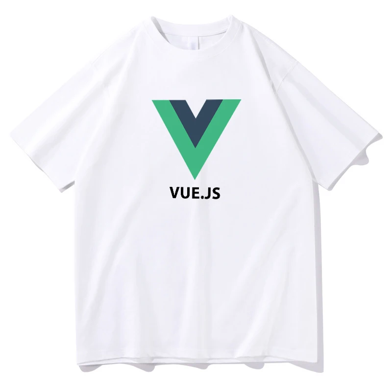 Frontend Vue.js Programmer Shirt Geek Hacker Coder Gift Web Developer Tshirt Cotton Tee IT Present For Husband Boyfriend | Мужская