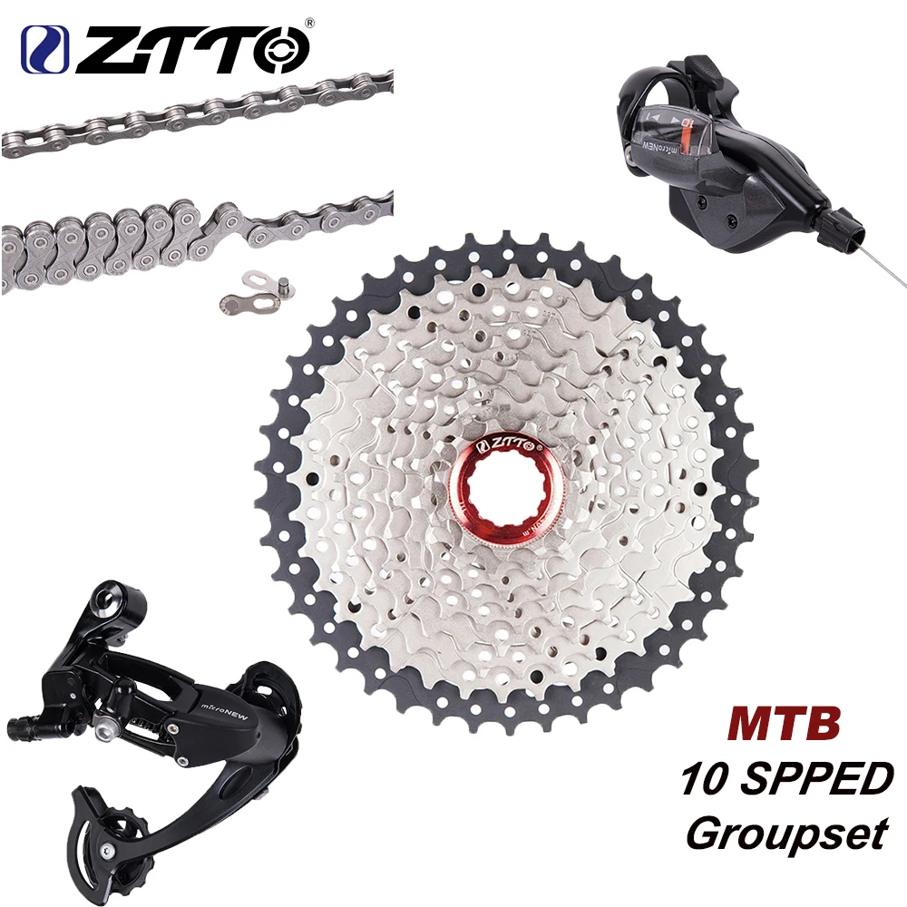 ZTTO MTB 1*10 скорость группа набор переключения заднего переключателя R70 10s 40t 10v 42t кассета K7 для частей m610 m670 x5 x7 Одиночная рукоятка