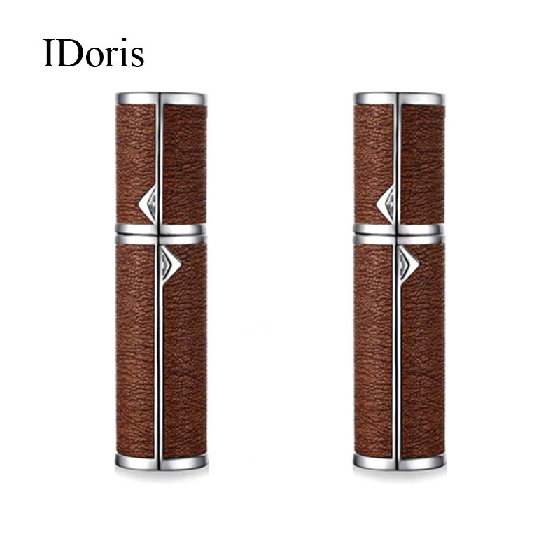 

IDoris Mini Refillable Portable Perfume Bottle Atomizer Spray &Traveler Aluminum Empty Parfum Bottle Cosmetic Containers 2PC