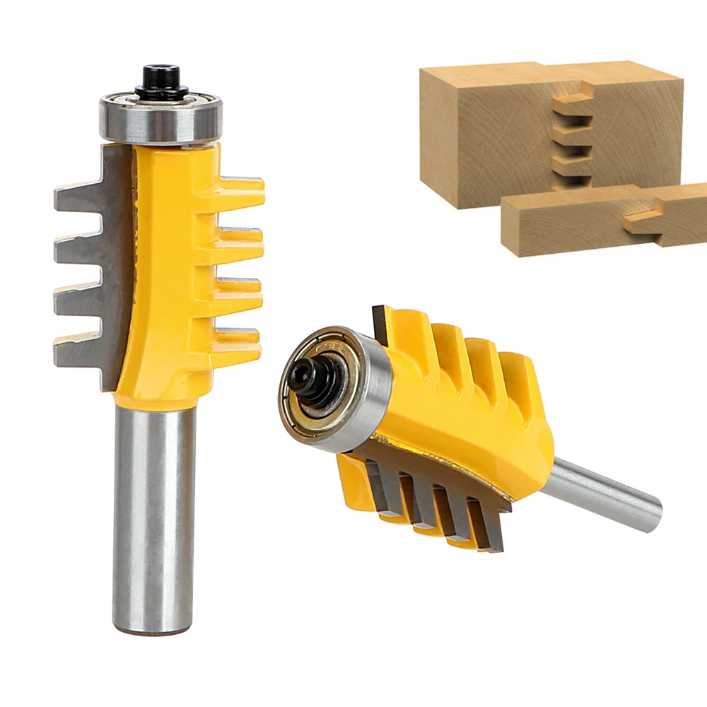

Milling Cutters Carpenter Woodworking Tools Rail Reversible Finger Joint Glue Router Bit Conical Tenon Cutter