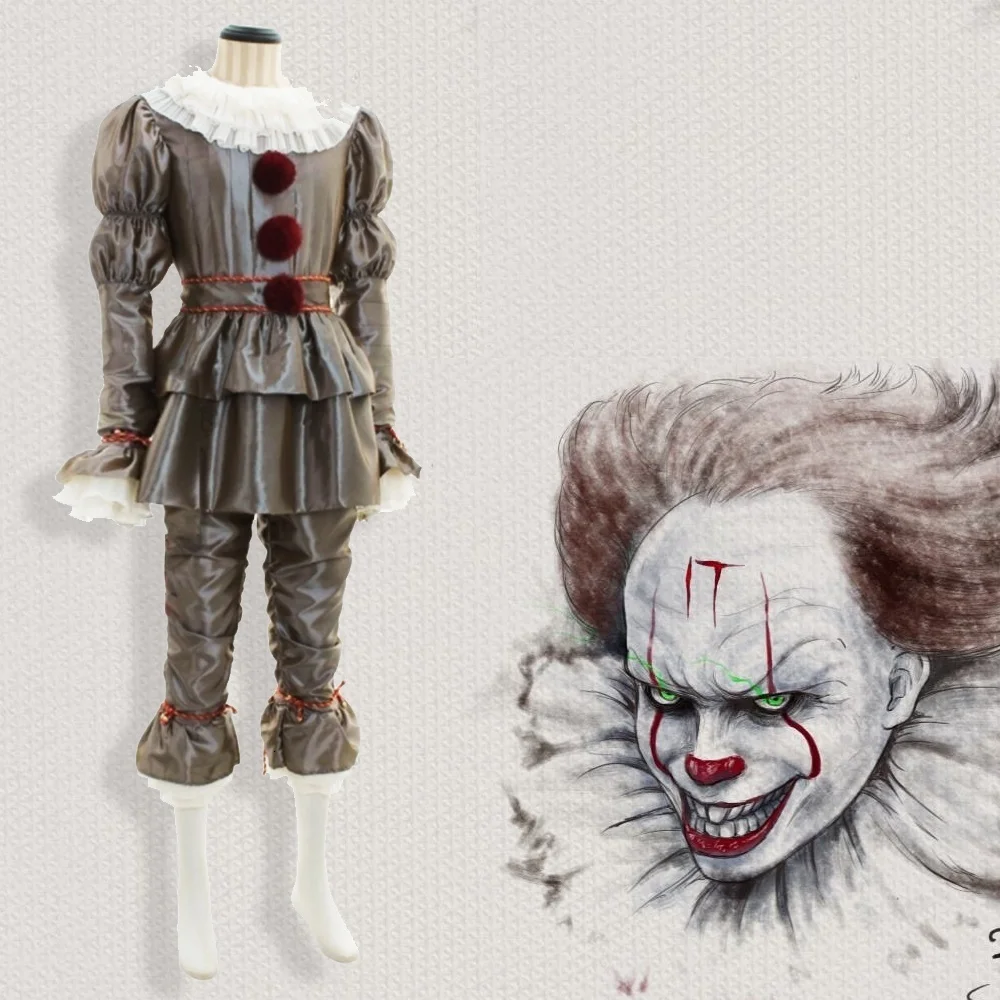 Необычный костюм на Хэллоуин клоун Стивен Кинг это Косплей Костюм Pennywise Взрослый мужской женский костюм клоун костюм наряд костюм