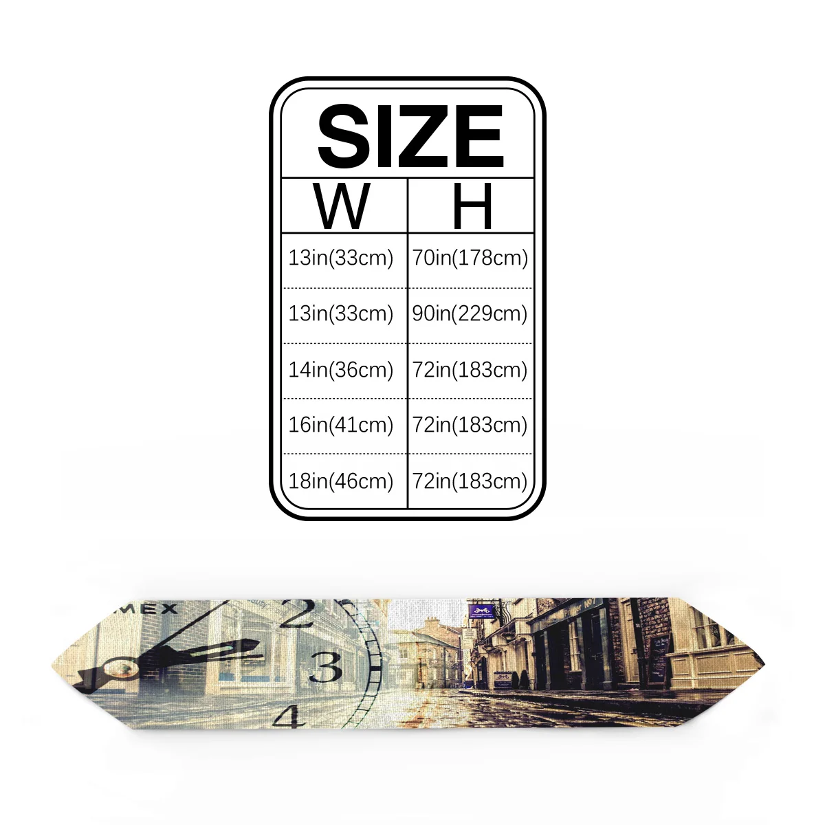 Длинные настольные часы в стиле ретро уличное полотно мешковина скатерти для