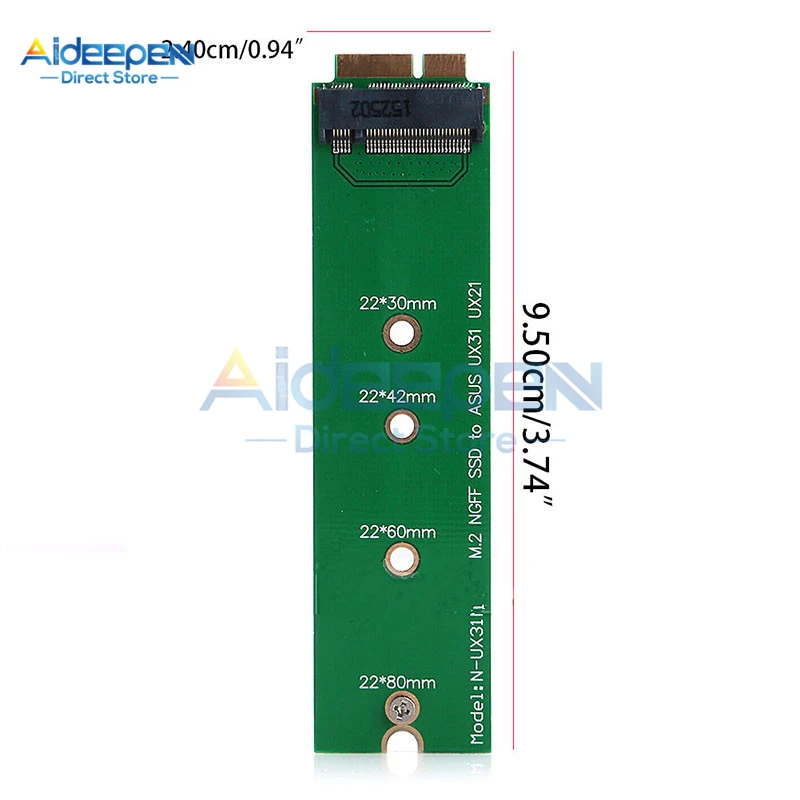 

1 шт. M.2 NGFF SSD на 18 Pin адаптер, карточка SSD для SSD, применяется для Asus UX31 UX21 SSD, карта преобразователя, материнская плата