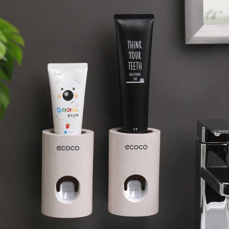 Автоматический Диспенсер зубной пасты ECOCO настенный держатель для зубных щеток
