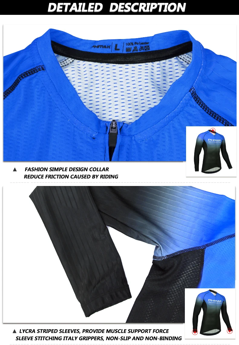 PHMAX 2020 Мужская одежда для велоспорта с длинным рукавом дышащая быстросохнущая
