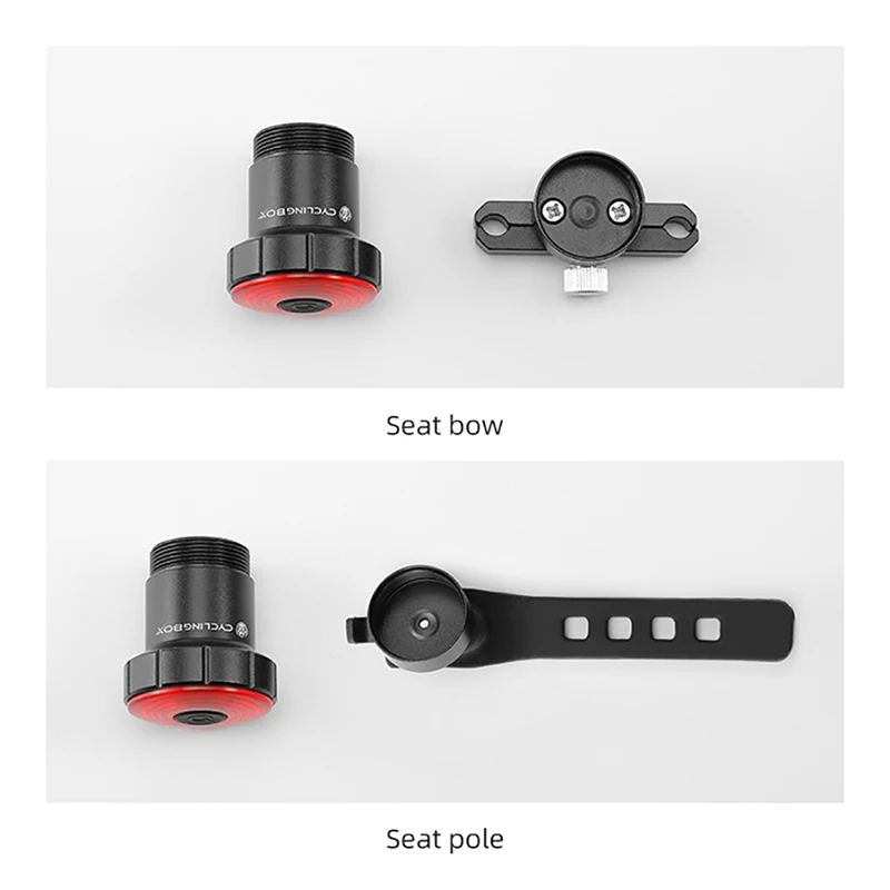 

6 flash modes Intelligent Bike Bicycle Lights Brake Warning Automatic Sensing Cycling Road Bike Tail Rear Light Lamp Accessories