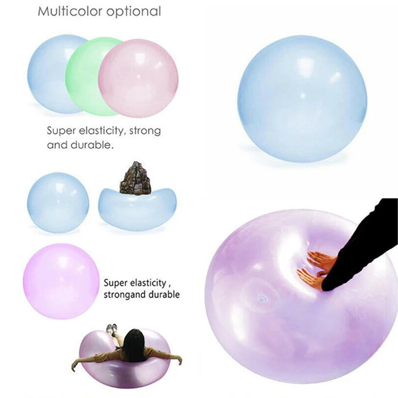

Wholesale 50cm/ 70cm/120cm Children Outdoor Soft Air Water Filled Bubble Ball Blow Up Balloon Toy Fun Party Game Great Gifts