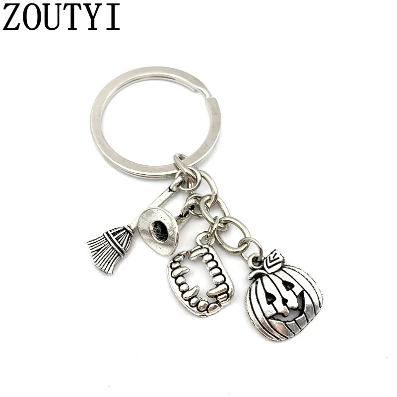 1 Хэллоуин Тыква Ведьма шляпа ведьмы зубы брелок сумка Шарм для ключей ювелирные