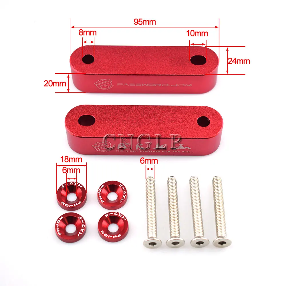 Алюминиевые гоночные автомобили JDM Заготовка капота вентиляционные распорки 4