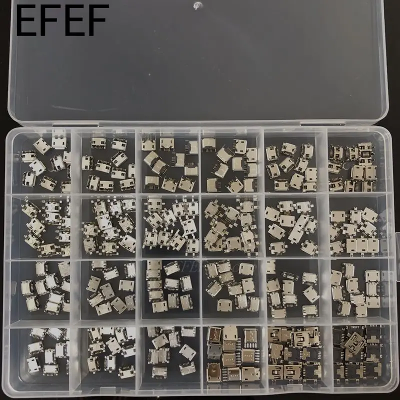 240 шт./корт. 24 модели микро USB Разъем гнездо Разъемы Набор для MP3/4/5 Lenovo ZTE Huawei Samsung SONY