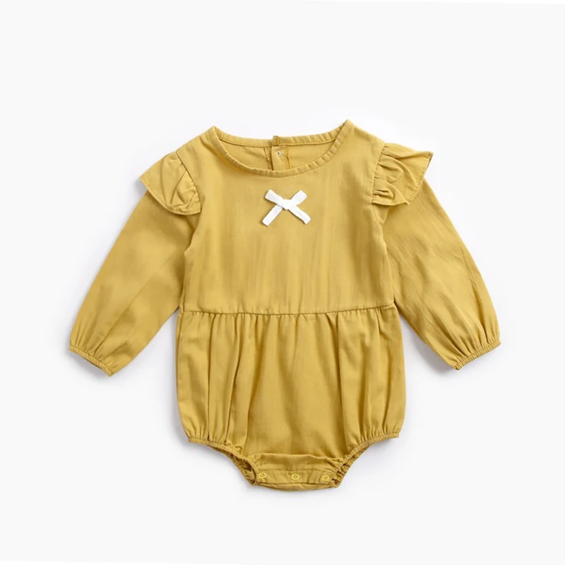 yellow BRW8156 Клетчатая Одежда для маленьких джентльменов; Одежда для новорожденных; боди для детей; Модная хлопковая одежда для новорожденных - Цвет: yellow BRW8156