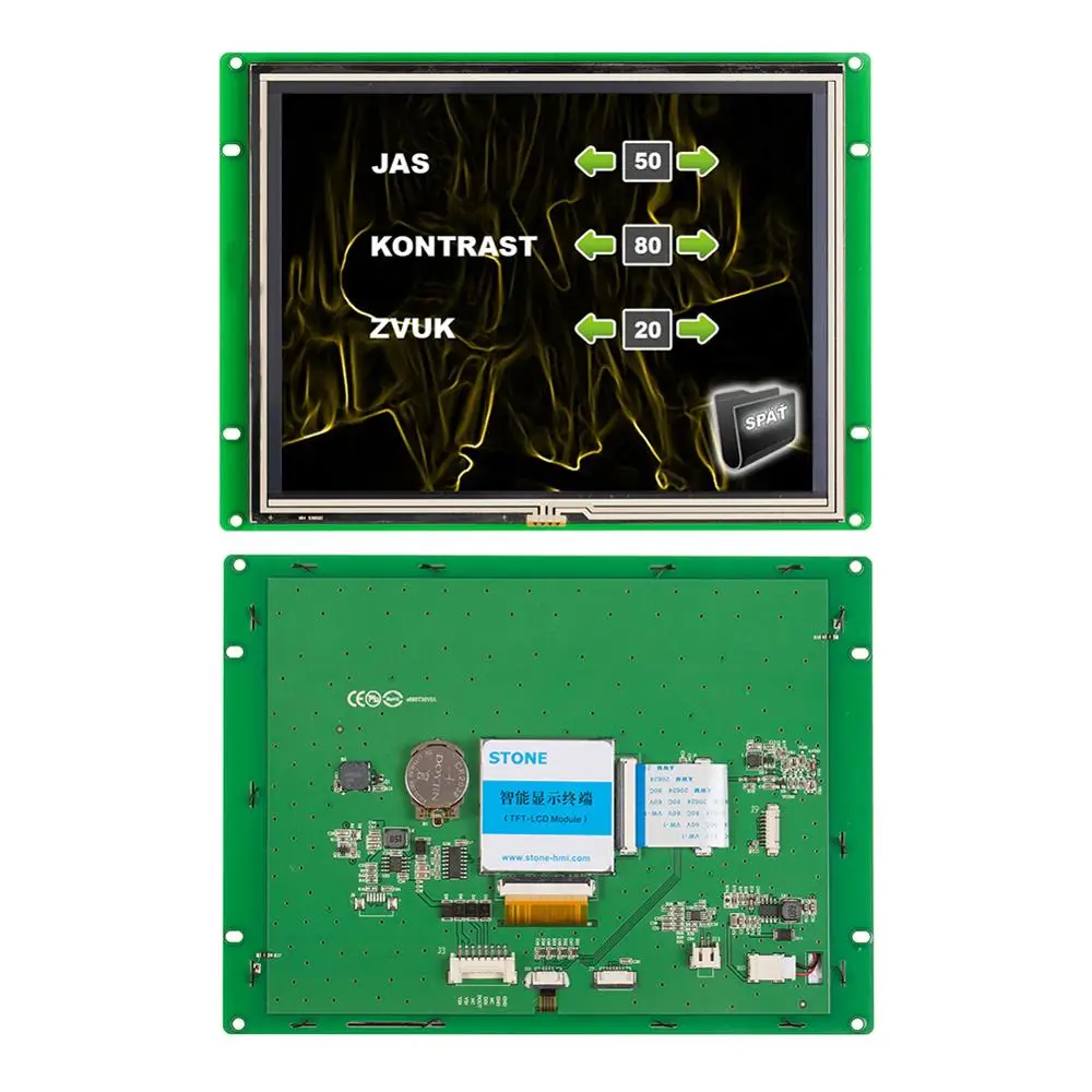 8 Inch Human Machine Interface Sunlight Readable Outdoor TFT LCD Module HMI with Controller Board for Industrial Control Panel