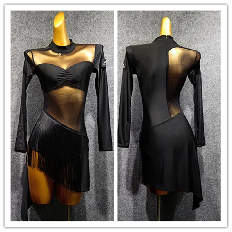 Танцевальная одежда платье для латиноамериканских танцев сексуальные костюмы