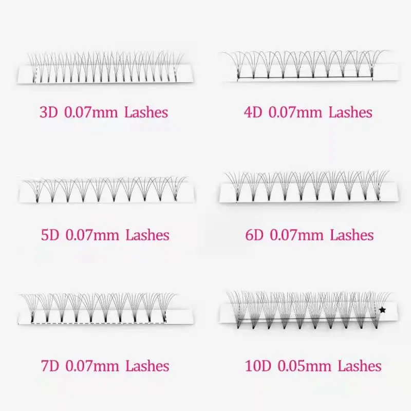 

Abonnie 12 Lines False Premade Volume Fans 3d/4d/5d/6d Lash Russian Volume Eyelash Extensions Pre Made Lash Extension Faux Mink