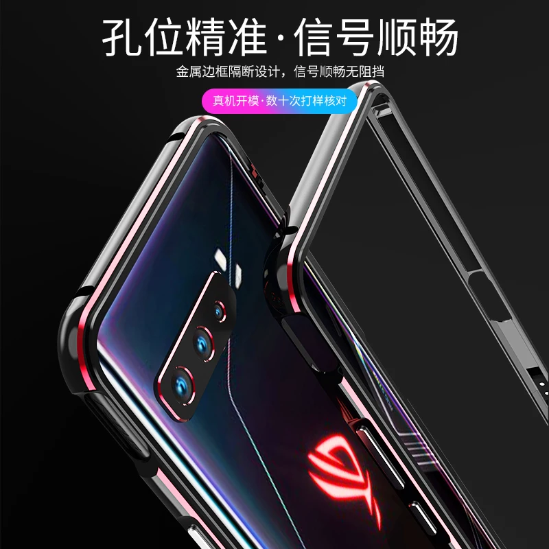 

Shockproof Metal Frame Case for ASUS ROG 2 3 Luxury Anti Fall Bumper Cover Shell