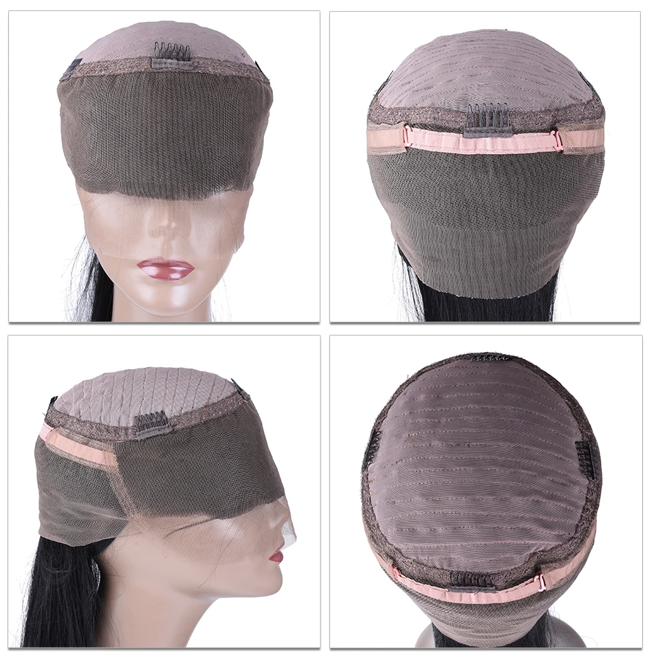 Перуанские прямые 360 человеческие волосы на сетке спереди парики для женщин 150%