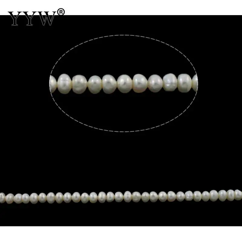 

Wholesale Pearls Cultured Button Freshwater Pearl Beads Potato Natural White Grade Aaa 5-6mm 0.8mm 15.5 Inch Jewelry Making DIY