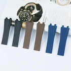 Мужской силиконовый ремешок для часов, 26 мм, с выпуклой горловиной