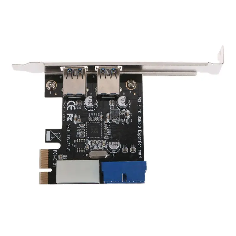 2 портами плата PCI Express USB 3 0 Фронтальная панель с адаптером для карт управления