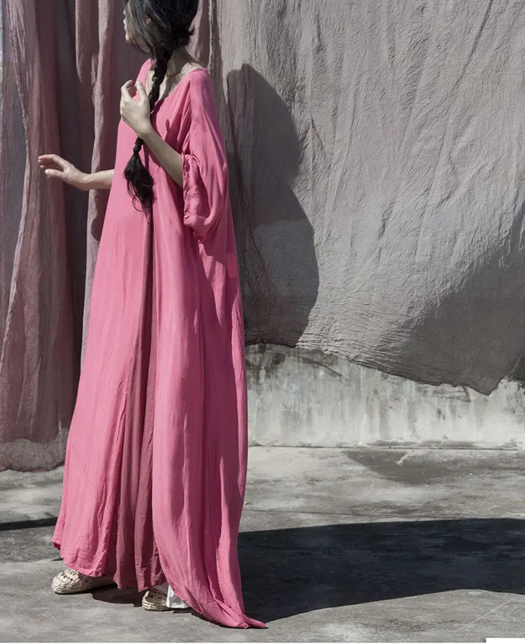 Платье женское шелковое размера плюс мягсветильник легкое однотонное