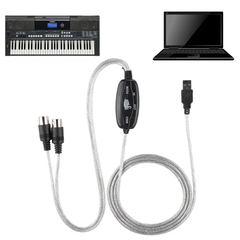 1,8 м линия для монтажа музыки MIDI-USB кабельная клавиатура музыкальный кабель MIDI кабель Высокое качество Аксессуары для музыкальных инструментов