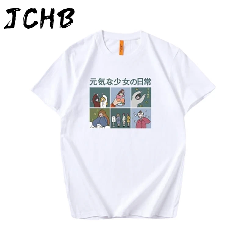 

2021 Harajuku t Shirt Women Cotton Japanese Style Sweet t Shirts Cute Kawaii T-shirts Cartoon Printed Tops Short Sleeve Summer T