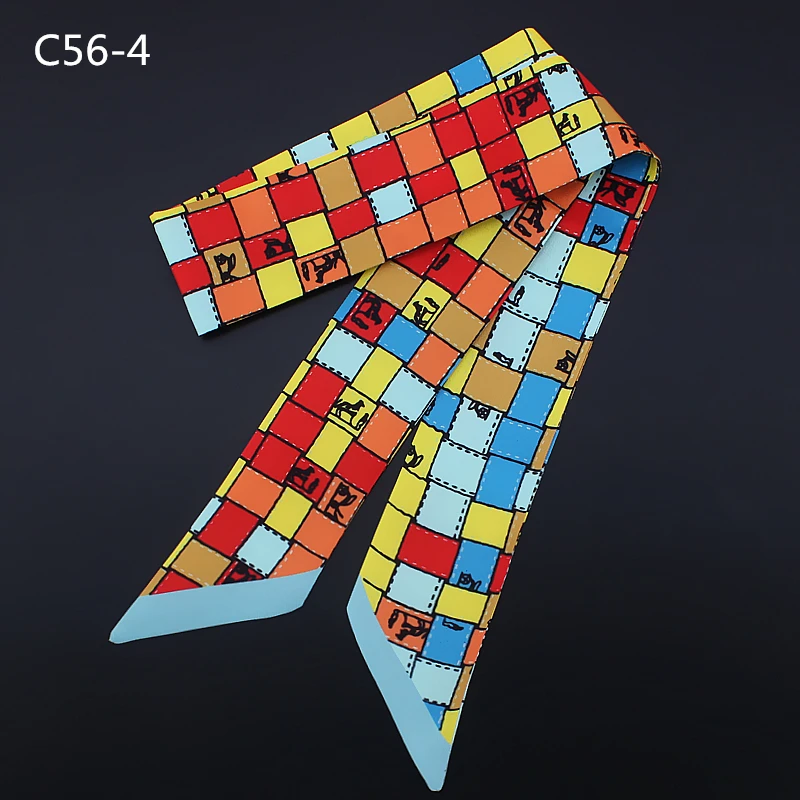 Женский облегающий шарф дизайнерские клетчатые шарфы с ручкой женские длинные