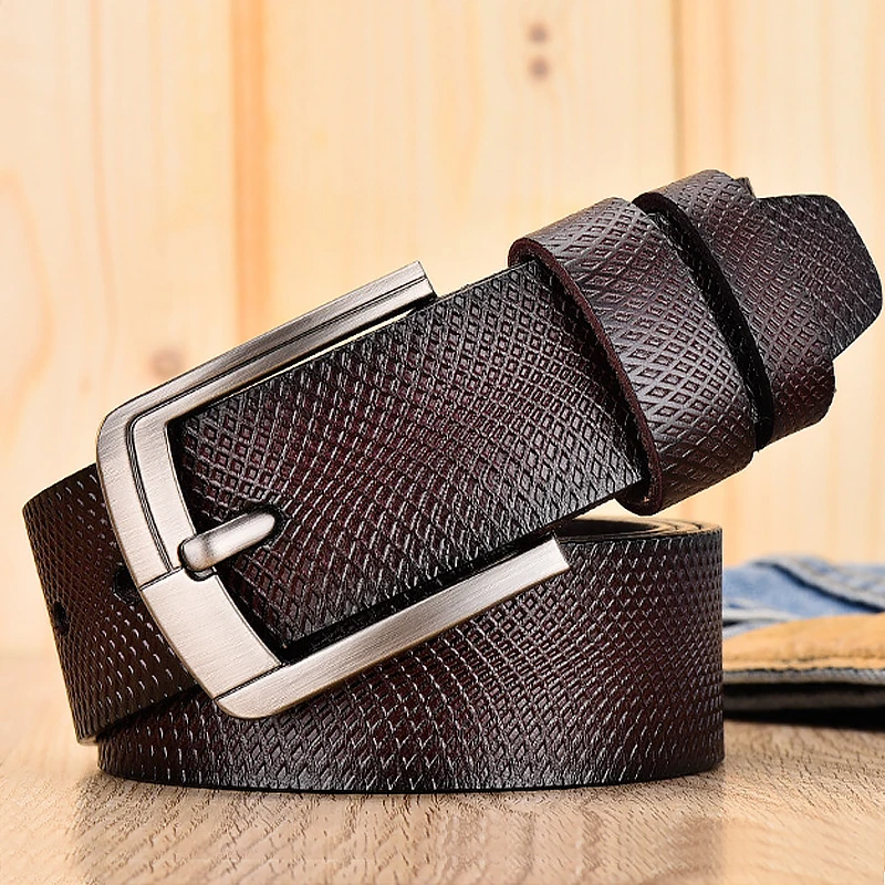 leather male belts for men high quality cow genuine leather luxury strap male belts fashion pin buckle men belt causal 9262