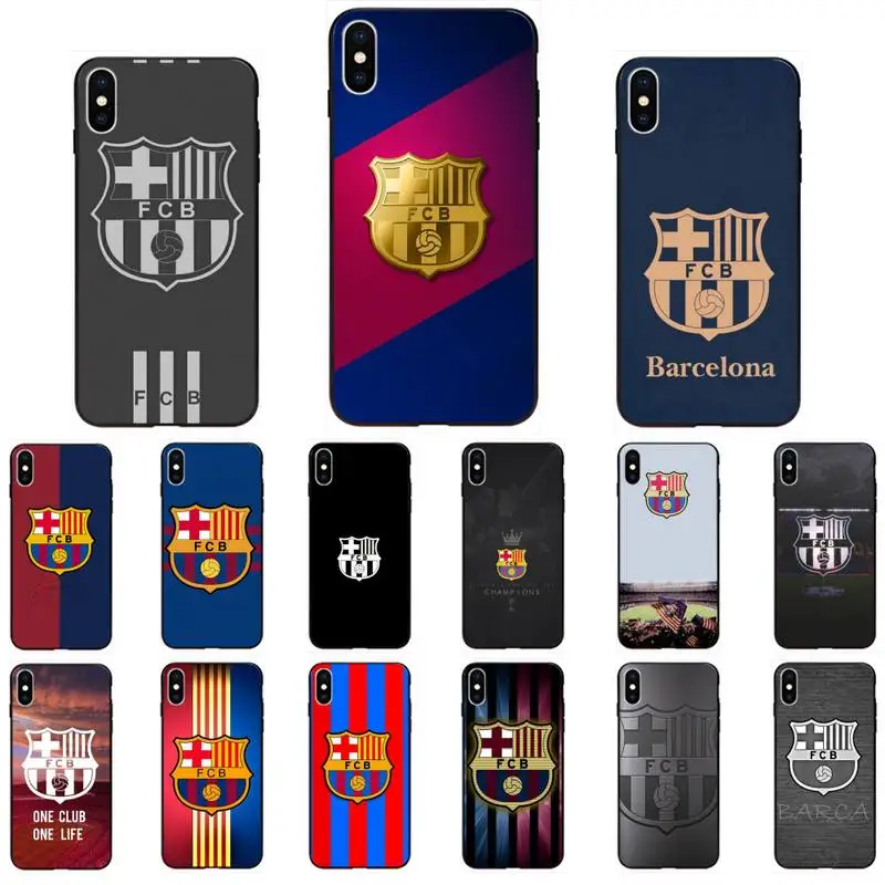 FC Барселона Смарт Месси ТПУ Черный чехол для телефона Корпус IPhone 11 Pro XS MAX 8 7 6 6S Plus X