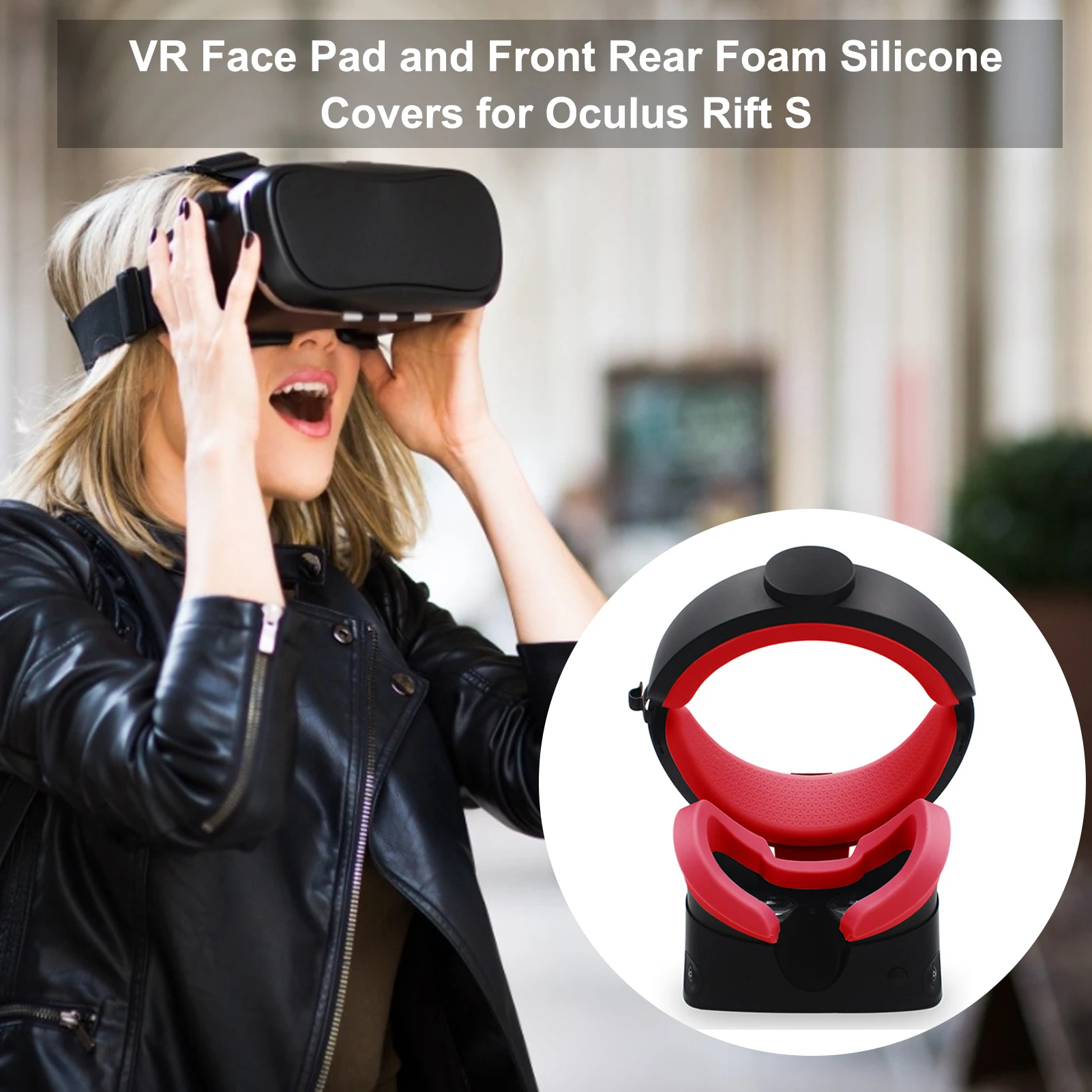 

Silicone Cover VR Face Pad For Oculus Rift S Replacement Face Cover Mat Eye Pad Facial Interface For Oculus VR Accessories