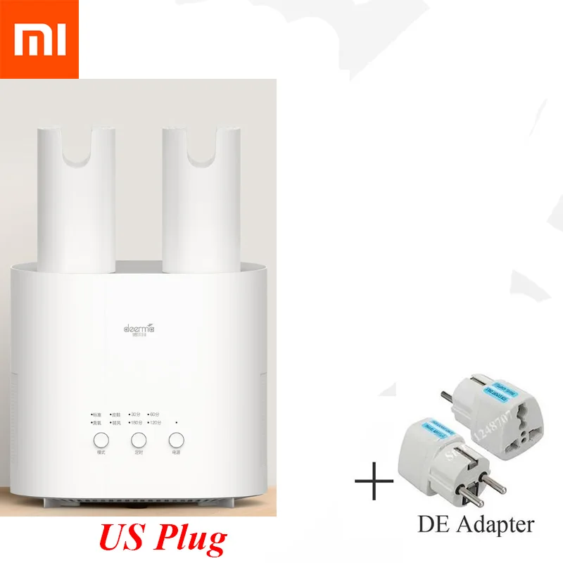 Add EU Adapter Xiaomi Deerma Интеллектуальный многофункциональный выдвижной сушилка для обуви мульти-эффект стерилизации u-образный воздух - Цвет: Add EU Adapter