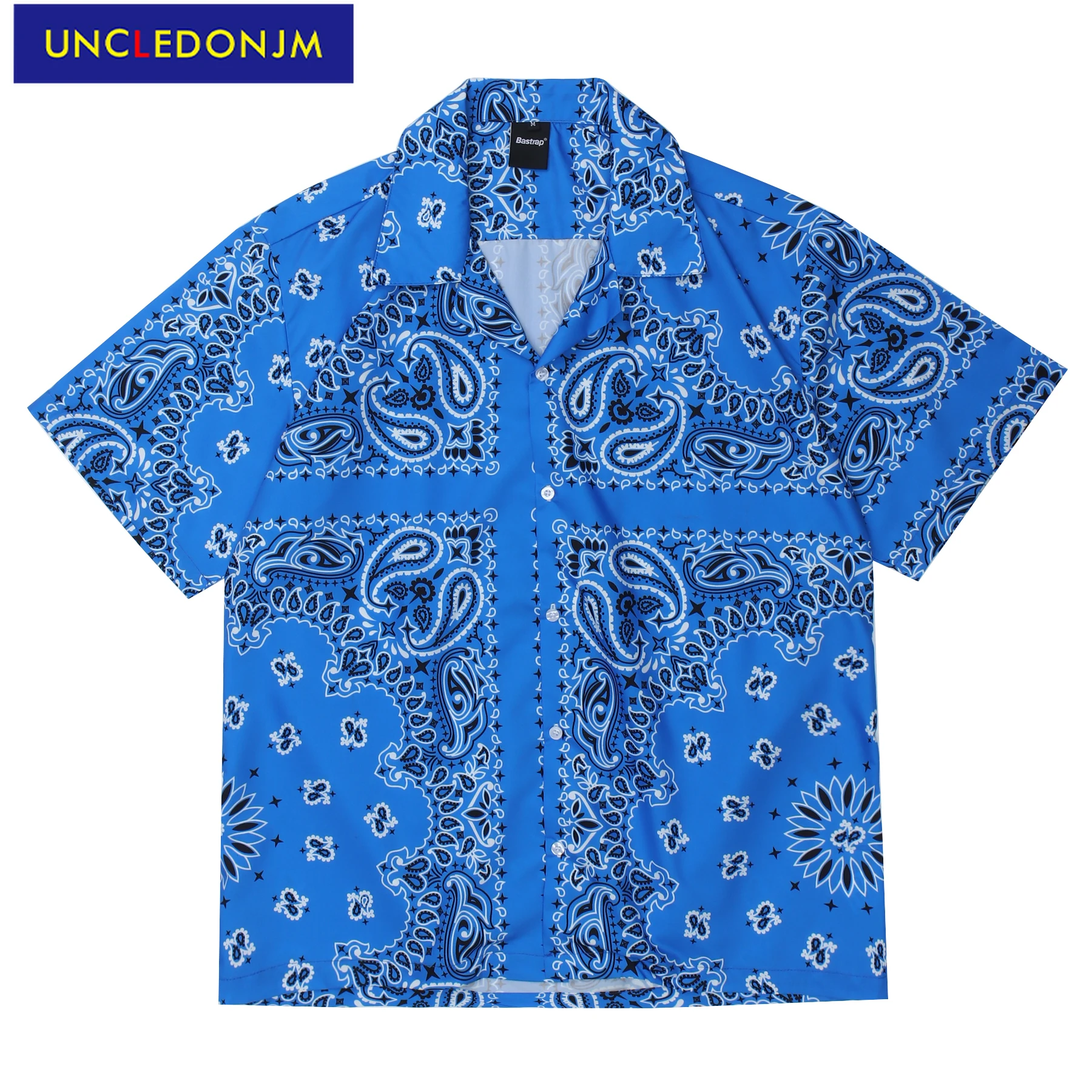 

UNCLEDONJM Cashew flower summer 2021 new short-sleeve shirt Harajuku hawaiian shirt japanese fashion Hip Hop shirt men sur-97025